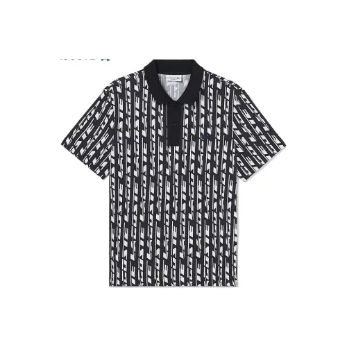 LACOSTE Collaboration Поло Мужское Черное Белое