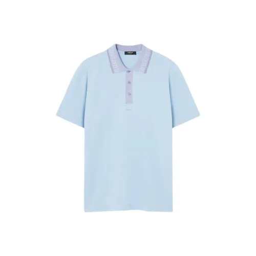 VERSACE Мужская поло рубашка синего цвета