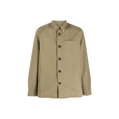 BARBOUR Оливково-зеленые Мужские Рубашки