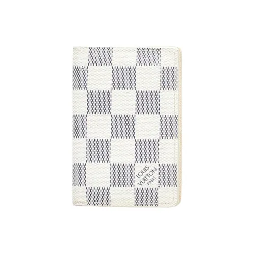 LOUIS VUITTON Покрытый холст Держатель для паспорта Унисекс Белый
