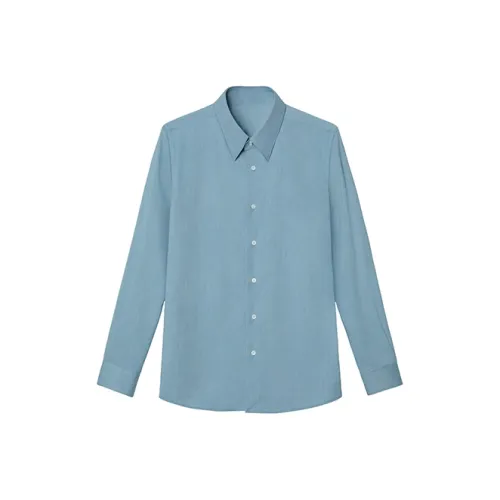 SKARO Синий SKE1691 1 Острый воротник Мужская рубашка