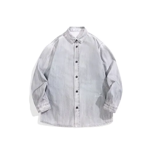 PEACEBIRD MEN x Daria Song Рубашка Мужская Серого цвета