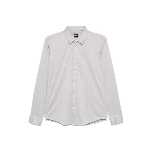 Boss FW24 Рубашка Мужская Пшенично-Коричневый Белый