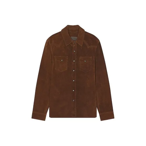 ALLSAINTS Коричневый Мужской Рубашки