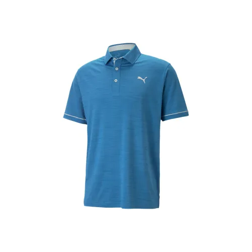 PUMA Jaws Core POLO DE GOLF Cloudspun Haystack Homme Поло Мужской Синий