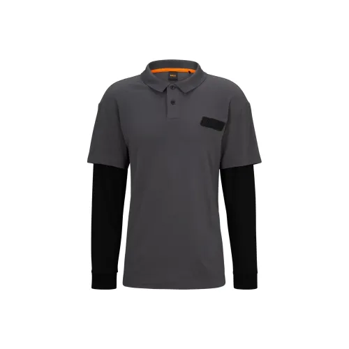 Hugo Boss Поло Мужское Темно-Серое