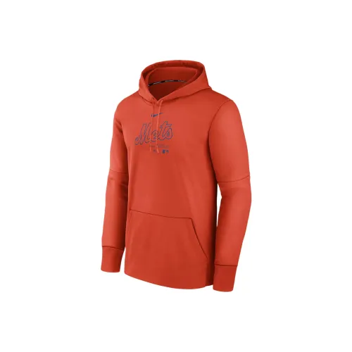 nike New York Mets Аутентичная Коллекция Practice Толстовка Мужской Апельсин