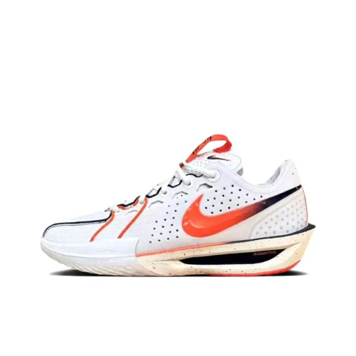Nike Air Zoom G.T. Cut 3 Баскетбольные кроссовки Низкий топ Белый/Оранжевый Мужской