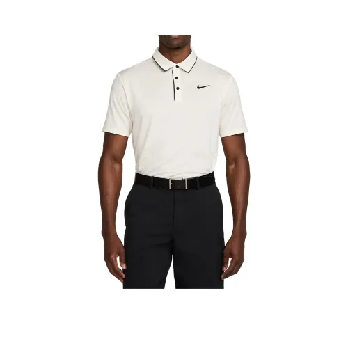 Nike Dri Fit TourSwoosh Поло Мужское Светлый Айвори Кость Черный