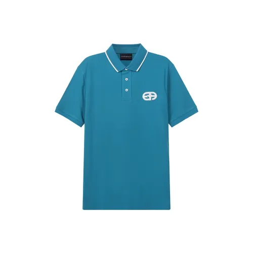 EMPORIO ARMANI FW22 Поло Мужское Aqua Blue
