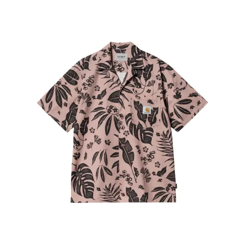 Carhartt WIP SS24 S S WOODBLOCK Рубашка Мужская Розовая