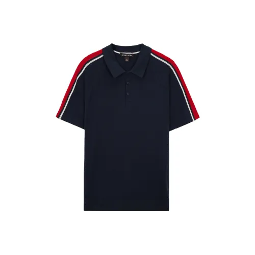 MICHAEL KORS Темно-синяя мужская поло рубашка