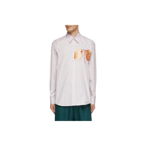 Doublet Белая Унисекс Рубашка