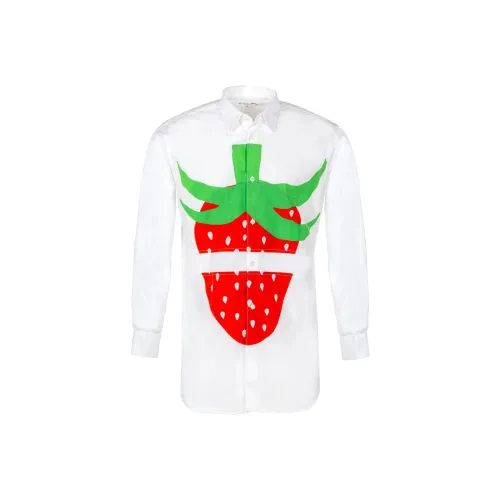 CDG Collaboration Белая Мужская Рубашка