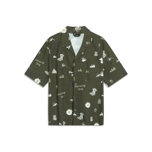 LINING CF tracing Виноградный лиственный зеленый Унисекс Рубашки