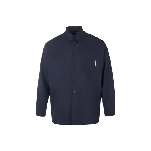 MARNI Синий Черный Мужские Рубашки