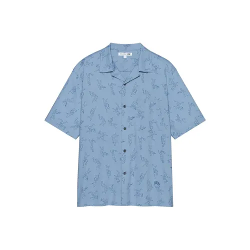 UNIQLO x JW Anderson UNIQLO JW Anderson Collaboration Collection SS23 Весенне-летняя коллекция Рубашка Мужская Небесно-голубая