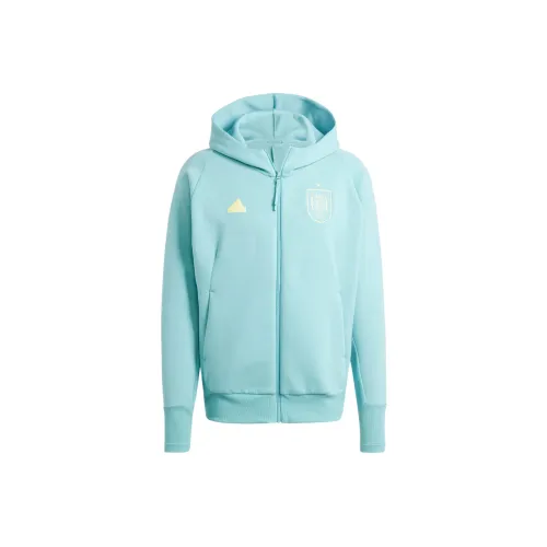 Adidas Испания Travel Full Zip Hoodie Толстовка Мужская Циан