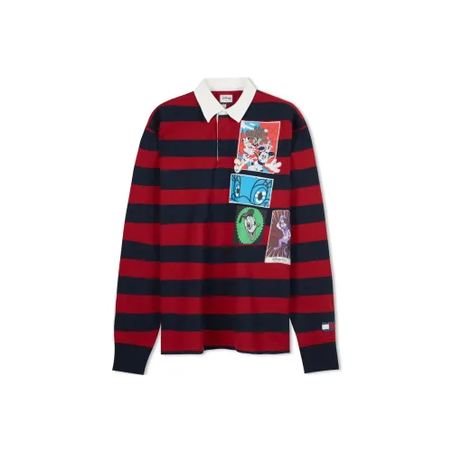 Tommy Hilfiger Tommy Hilfiger X Disney Co Branded Series Красно-синие полосы XIT Мужская рубашка с коротким рукавом