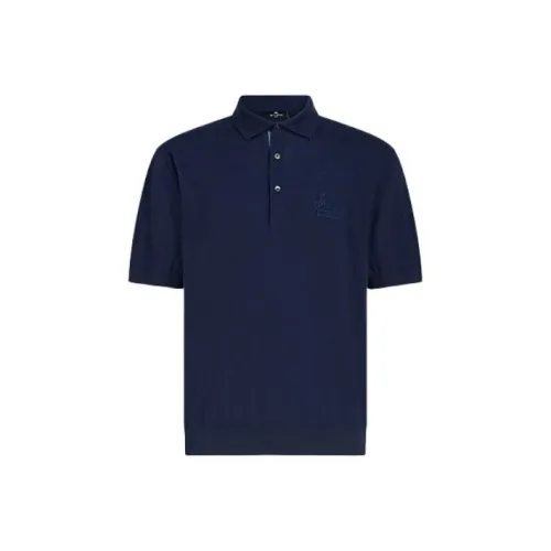 ETRO Мужская поло морской синего цвета