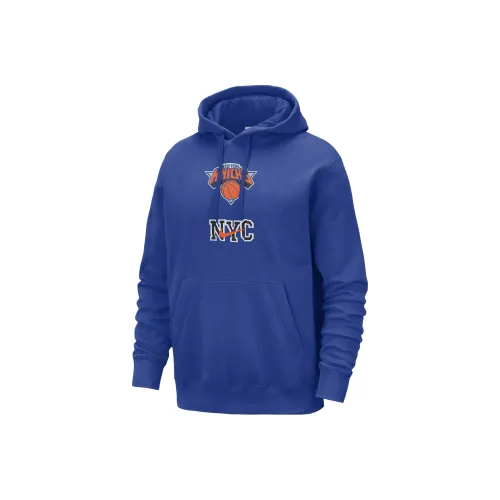 Nike New York Knicks Клуб Флис Городской Edition Толстовка Городской Edition New York Knicks Мужской Синий