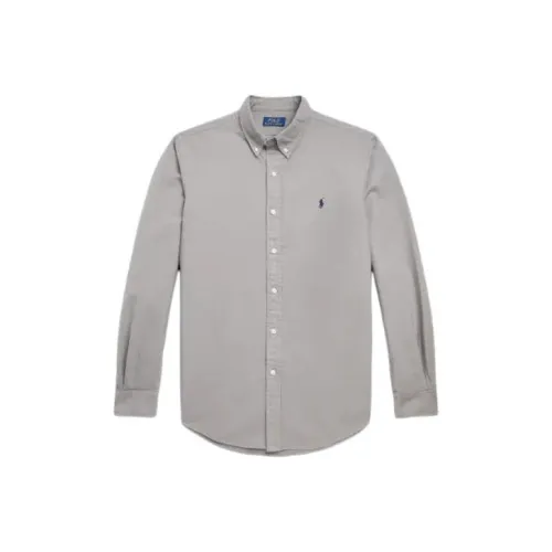Polo Ralph Lauren Slim Fit GARMENT DYED Oxford Shirt Men's Gray