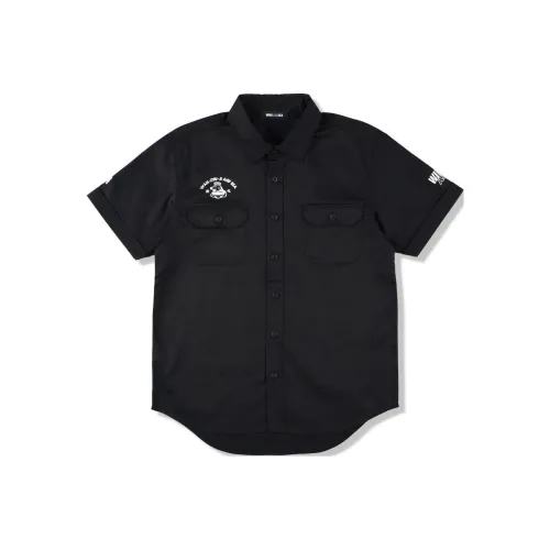 WIND AND SEA x WANZHUJI SS24 Рубашка Унисекс Черная