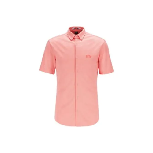 Hugo Boss Рубашка Мужская Оранжевая Розовая