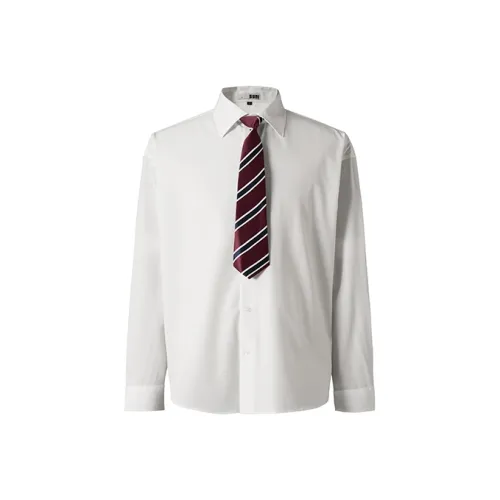 WLNEXT Рубашка Премиум Повседневный Галстук Рубашка Пальто с Холодным And Стильным LOOK Унисекс Белый