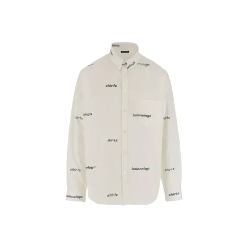 Balenciaga SS23 Рубашка Регулярного Кроя Мужская Белая