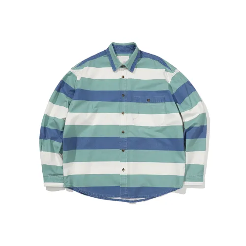 SEED CLUB Рубашка Мужская Синие и Белые Полоски