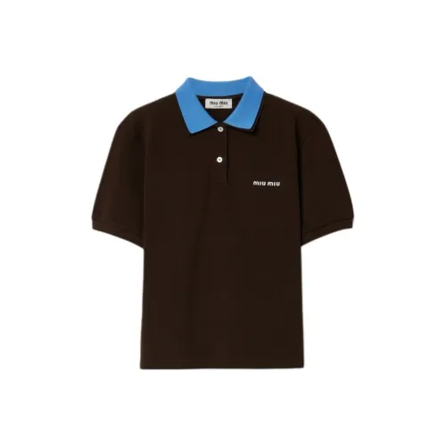 MIU MIU Какао Мужская Рубашка Поло