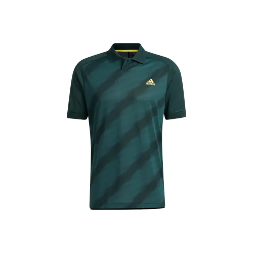 Adidas Мужская поло темно-зеленого цвета