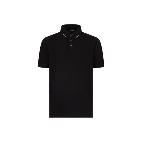 EMPORIO ARMANI Мужская поло рубашка черного цвета