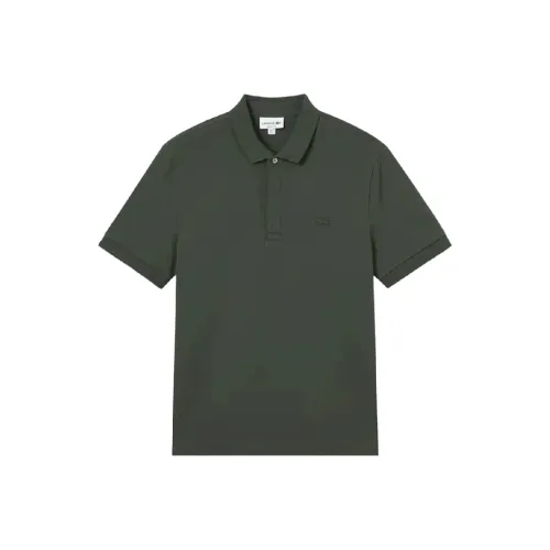 LACOSTE SS25 Поло Мужское Камень Черный Зеленый