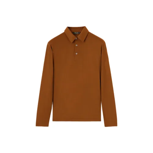 Loro Piana Коричневая Мужская Рубашка Поло