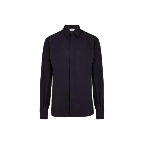 Ferragamo FW24 Рубашка Мужская Морской Синий