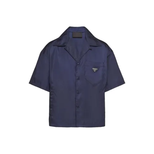 PRADA Мужские Синие Рубашки