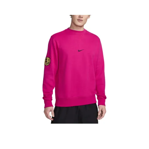 Nike Sportswear Club Флис Свитшот Мужской Розовый Красный