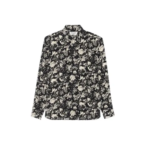 SAINT LAURENT SS22 Рубашка Мужская Многоцветная