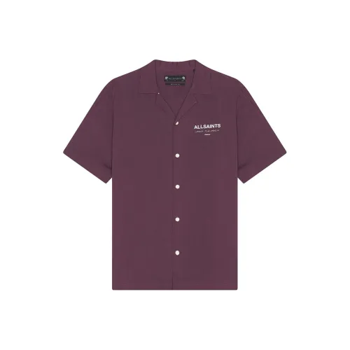 ALLSAINTS Темно-красные Мужские Рубашки