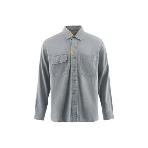 Кошка Серый Унисекс Рубашки