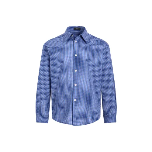 Dupu Contracted Рубашка Мужская Синяя