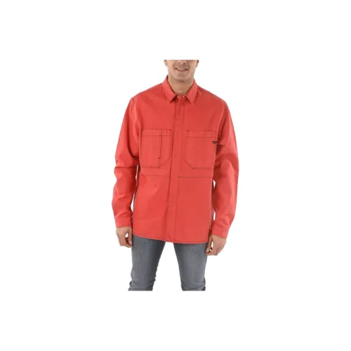 DIESEL Оранжевый Красный Мужские Рубашки