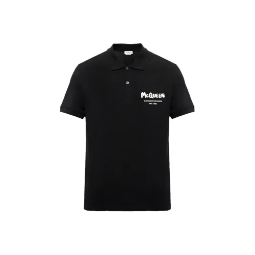 Alexander McQueen Мужское черное поло