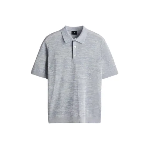 H M Поло Мужское Смешанное Серое