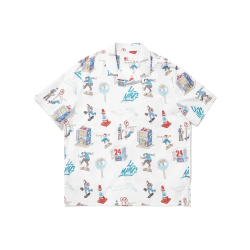 Подкладка x PhilHAckett Рубашка Мужская Стандартная Белая Комбинация Цвет С принтом