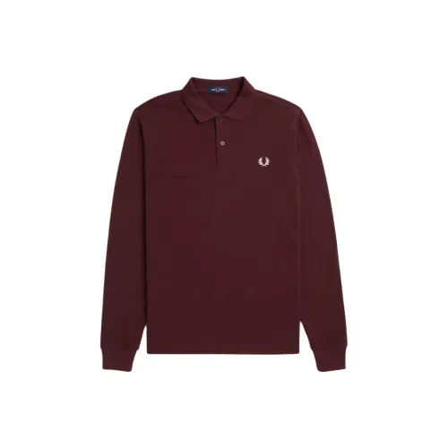 FRED PERRY Поло Мужское Бордового цвета
