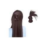 Элегантность Низкая За Курица Перо Голова "Темно-коричневый"