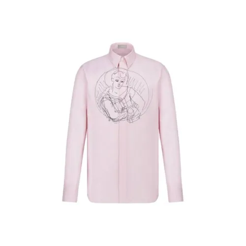DIOR Розово-белые Мужские Рубашки